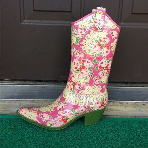 Floral Cow Girl Rain Boots